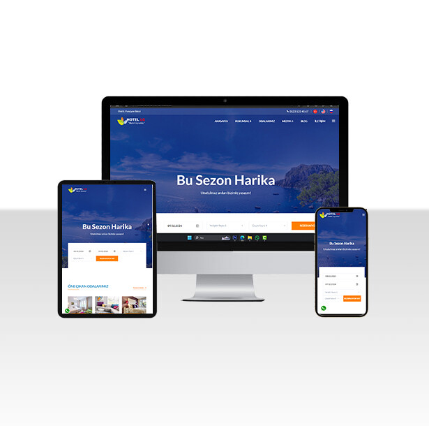 Hazır Otel Web Sitesi - Mavi