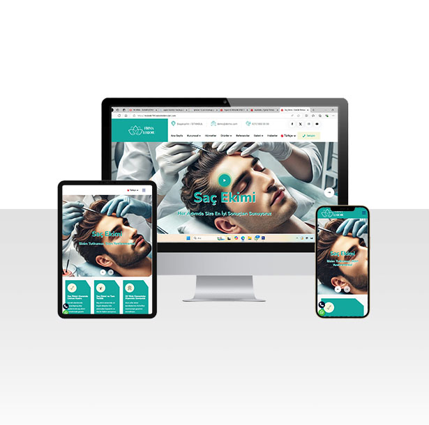 Saç Ekimi ve Estetik Merkezi Web Sitesi Paketi - Ahenk