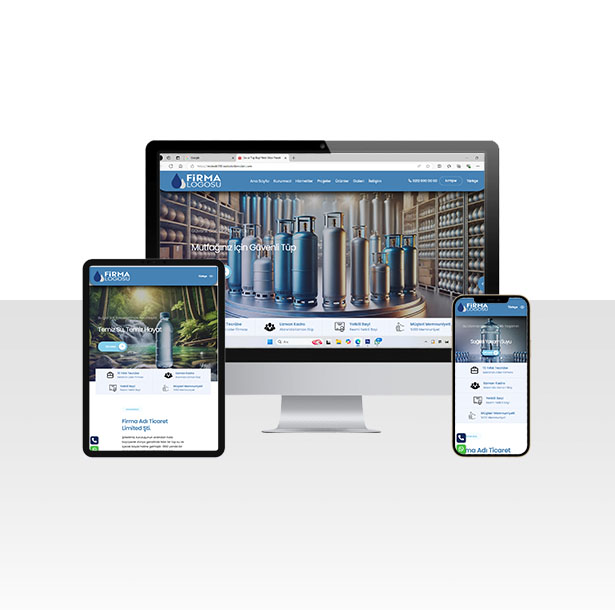 Hazır Tüp ve Su Bayisi Web Sitesi Paketi - Damla