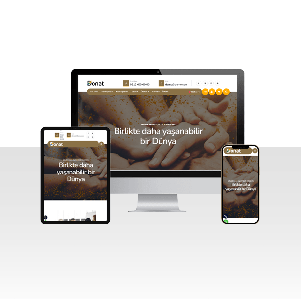 Hazır Dernek ve Bağış Web Sitesi Paketi - Kumsal