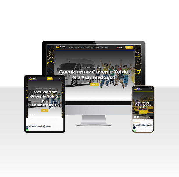 Okul Servisi ve Personel Taşımacılığı Web Sitesi - School