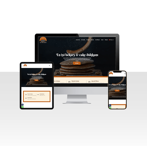 Pasta Dükkanı Hazır Web Sitesi Paketi - Kruvasan