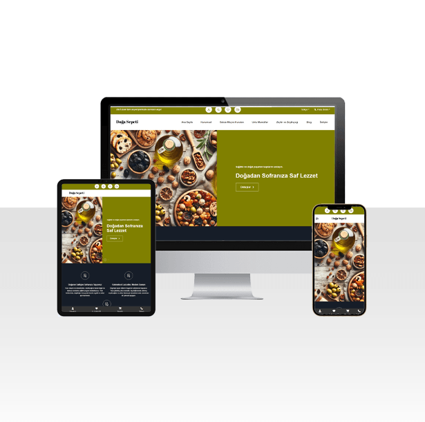 E-Ticaret Doğal Ürünler Satışı Web Sitesi Paketi - Zeytin