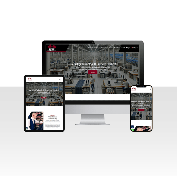 Tekstil Fabrikası ve Üretim Tesisi Web Sitesi Paketi - Subaro