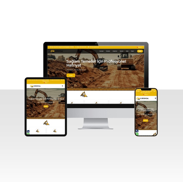 Hafriyat ve Kazı İşleri Web Sitesi Paketi - Moloz