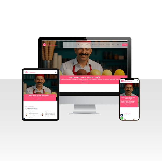 Dondurmacı ve Tatlı Firması Web Sitesi Paketi - Vanilya