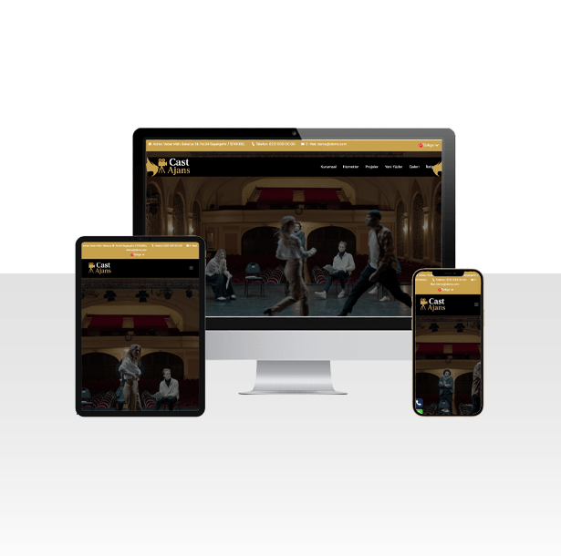 Cast Ajans ve Model Tanıtım Web Sitesi Paketi - Yetenek