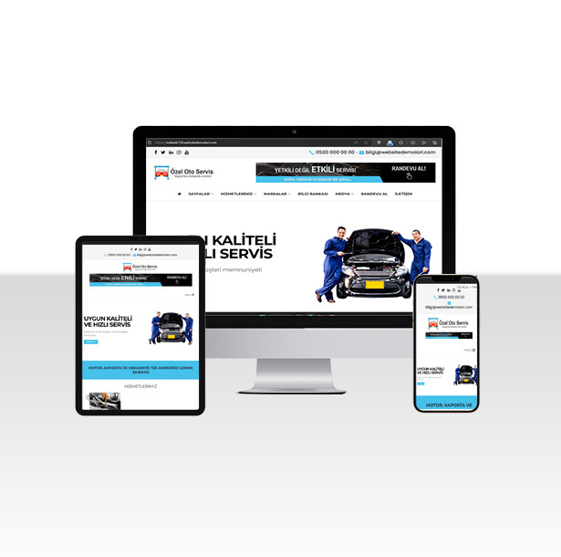 Oto Servis & Tamir Web Paketi